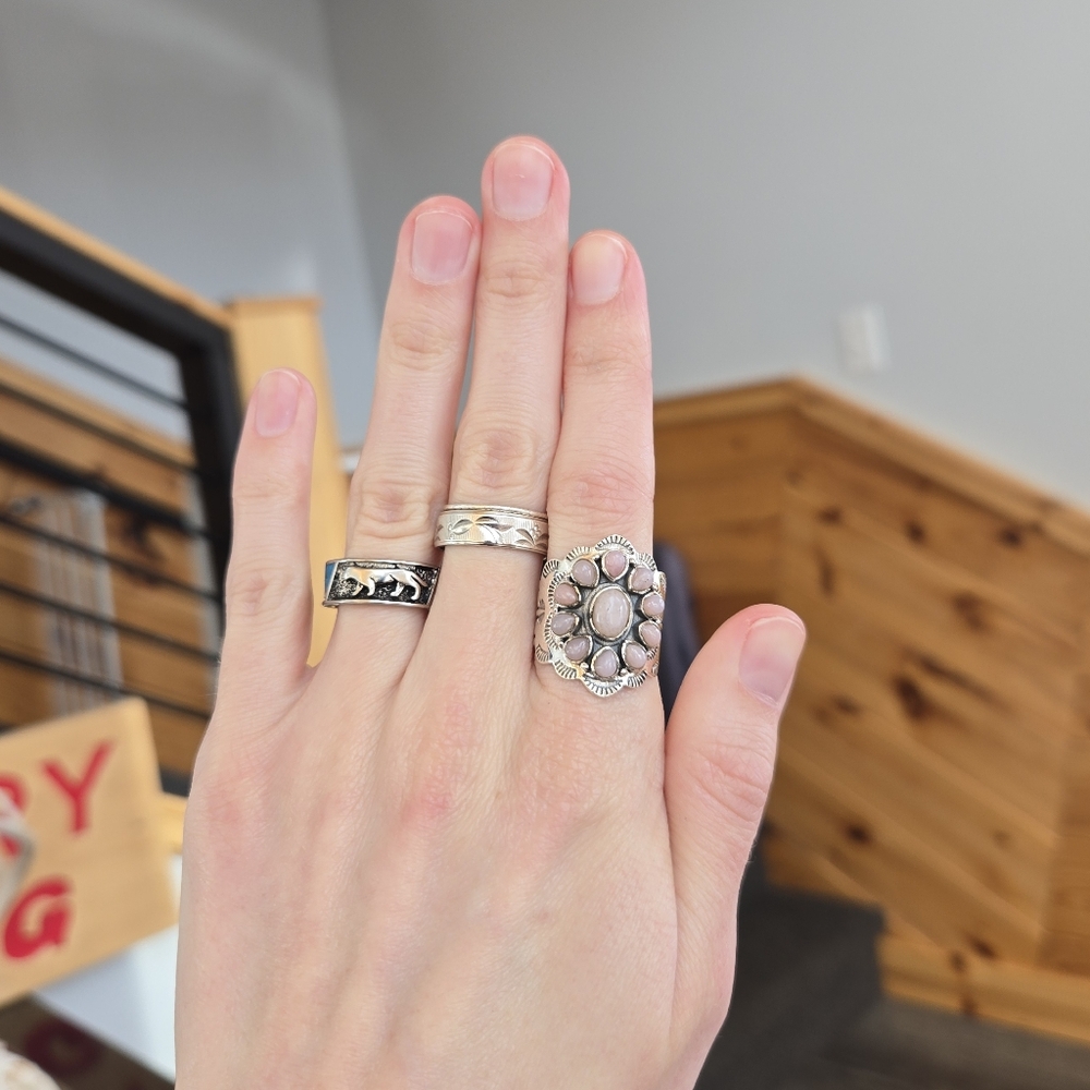 Pink Conch Sterling Ring